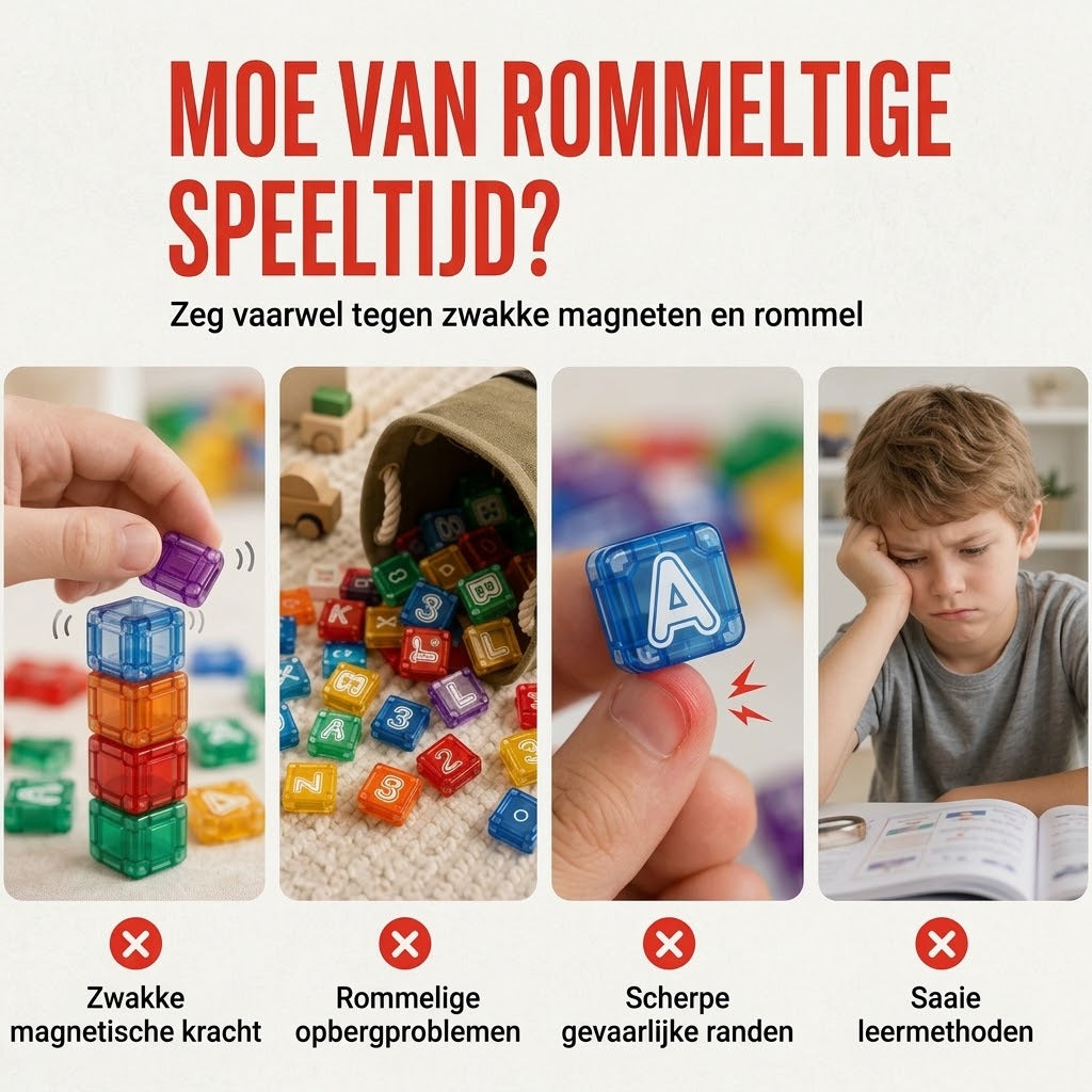 Magnetische letterblokjes en cijferblokjes voor kinderen