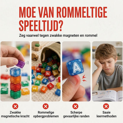 Magnetische letterblokjes en cijferblokjes voor kinderen