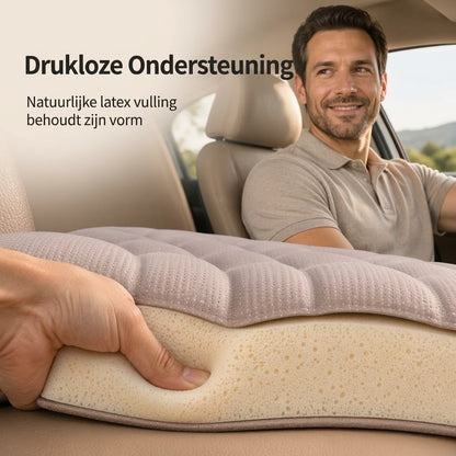 Ademend autostoelkussen met antislip en demping