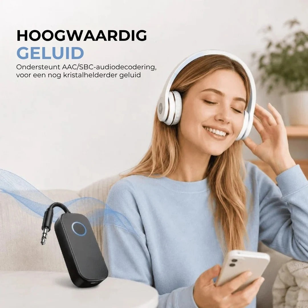 2 in 1 Bluetooth audio adapter met zender en ontvanger