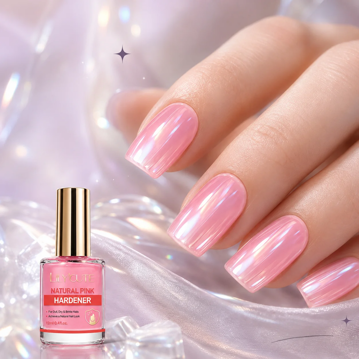 Lila spiegelglans nagelversterker