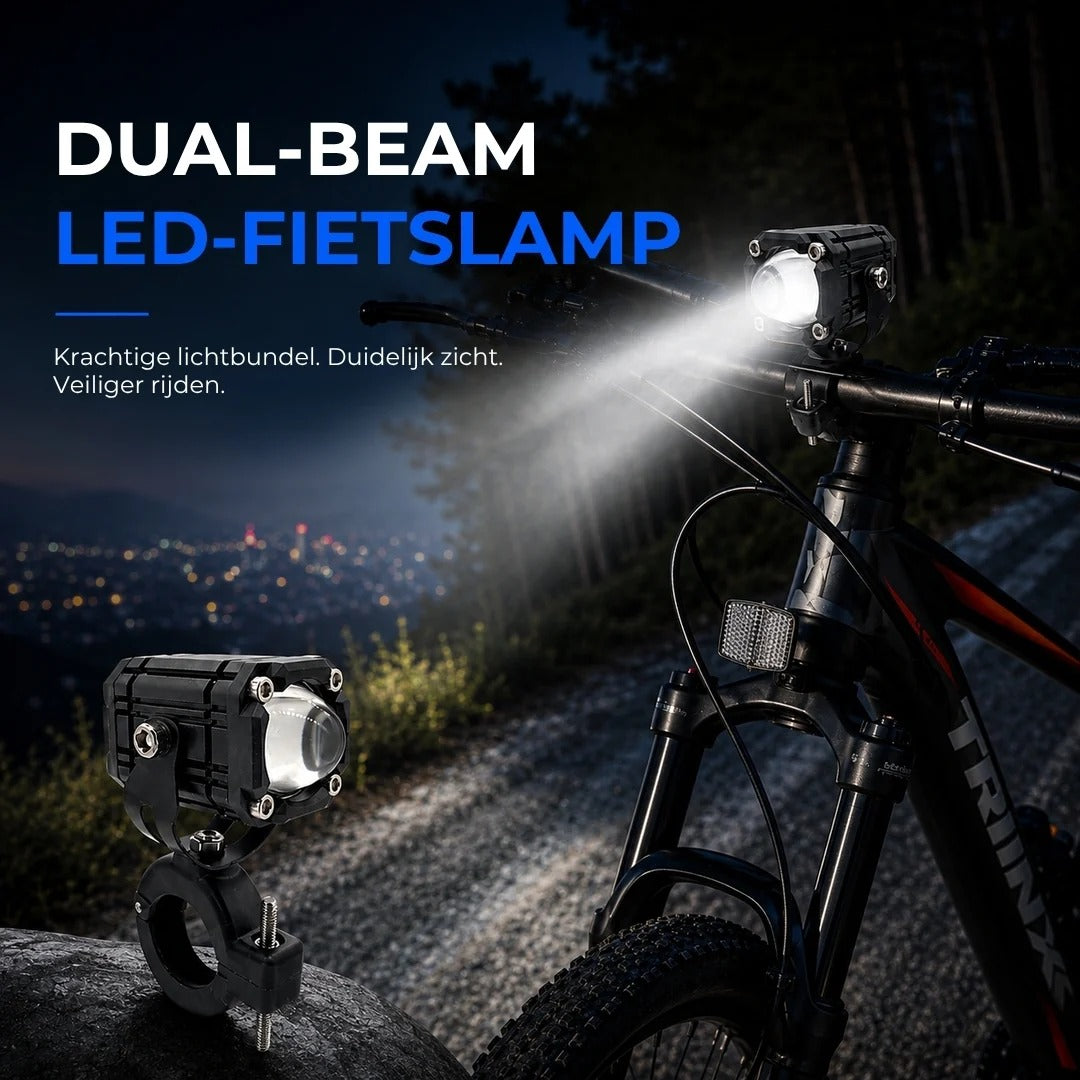 LED Fietslicht met Dubbele Lichtstraal