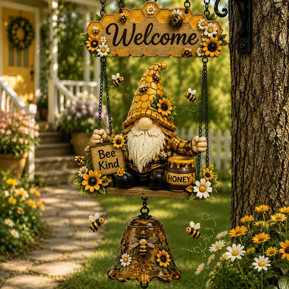 Weerbestendig tuinornament met belletjes van zinklegering
