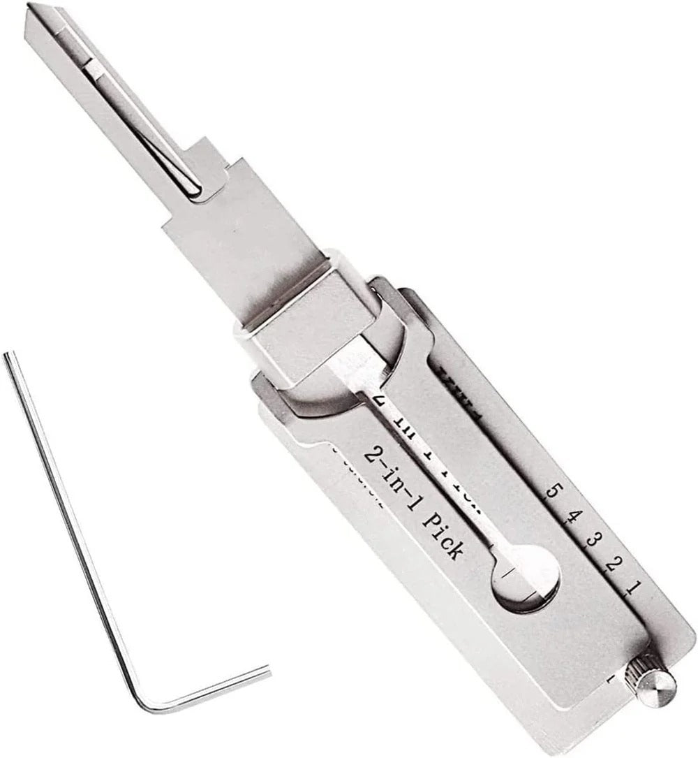 Roestvrijstalen lockpick en sleuteldecoder