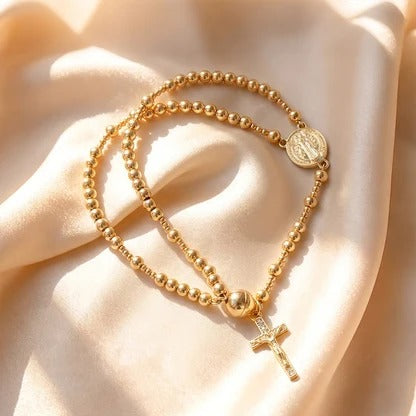 Religieuze rozenkrans armband
