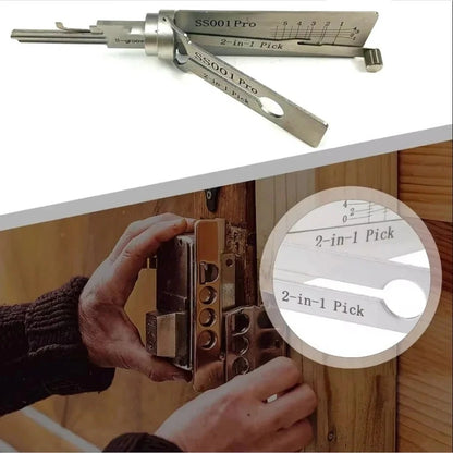 Roestvrijstalen lockpick en sleuteldecoder
