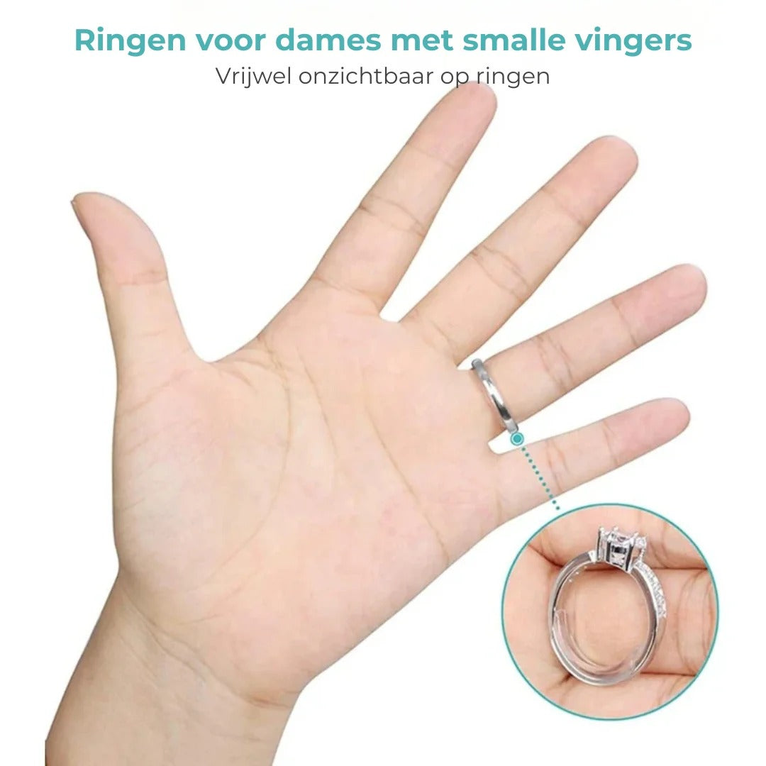 Onzichtbare Ringmaatverstellers Set van 8