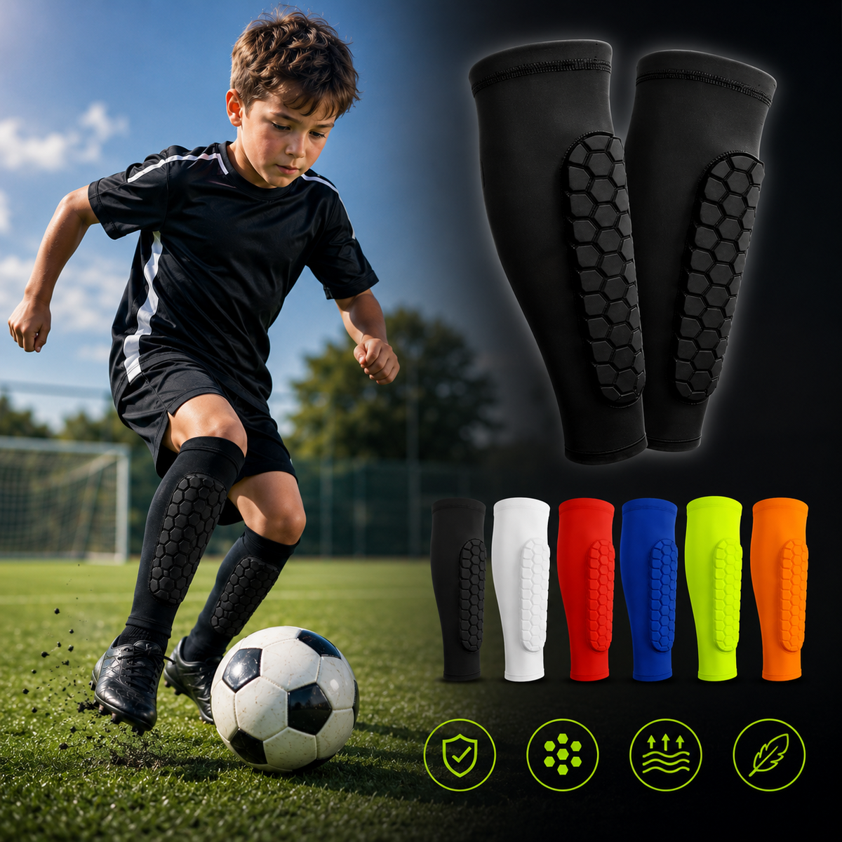 Junior scheenbeschermers voor voetbal