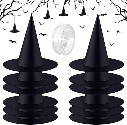 Zwevende heksenhoeden voor Halloween decoratie