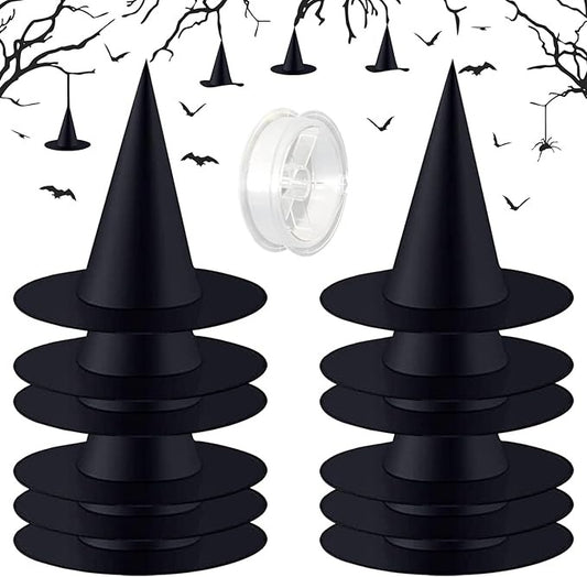 Zwevende heksenhoeden voor Halloween decoratie