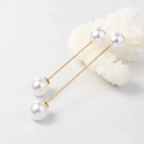 Veiligheidsspeldbroche met Strass en Parels