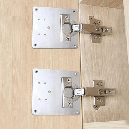 RVS kastscharnier reparatieset met 4 platen en 24 schroeven