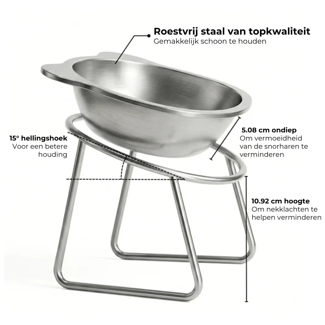 Ergonomische verhoogde voerbak voor huisdieren