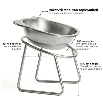 Ergonomische verhoogde voerbak voor huisdieren