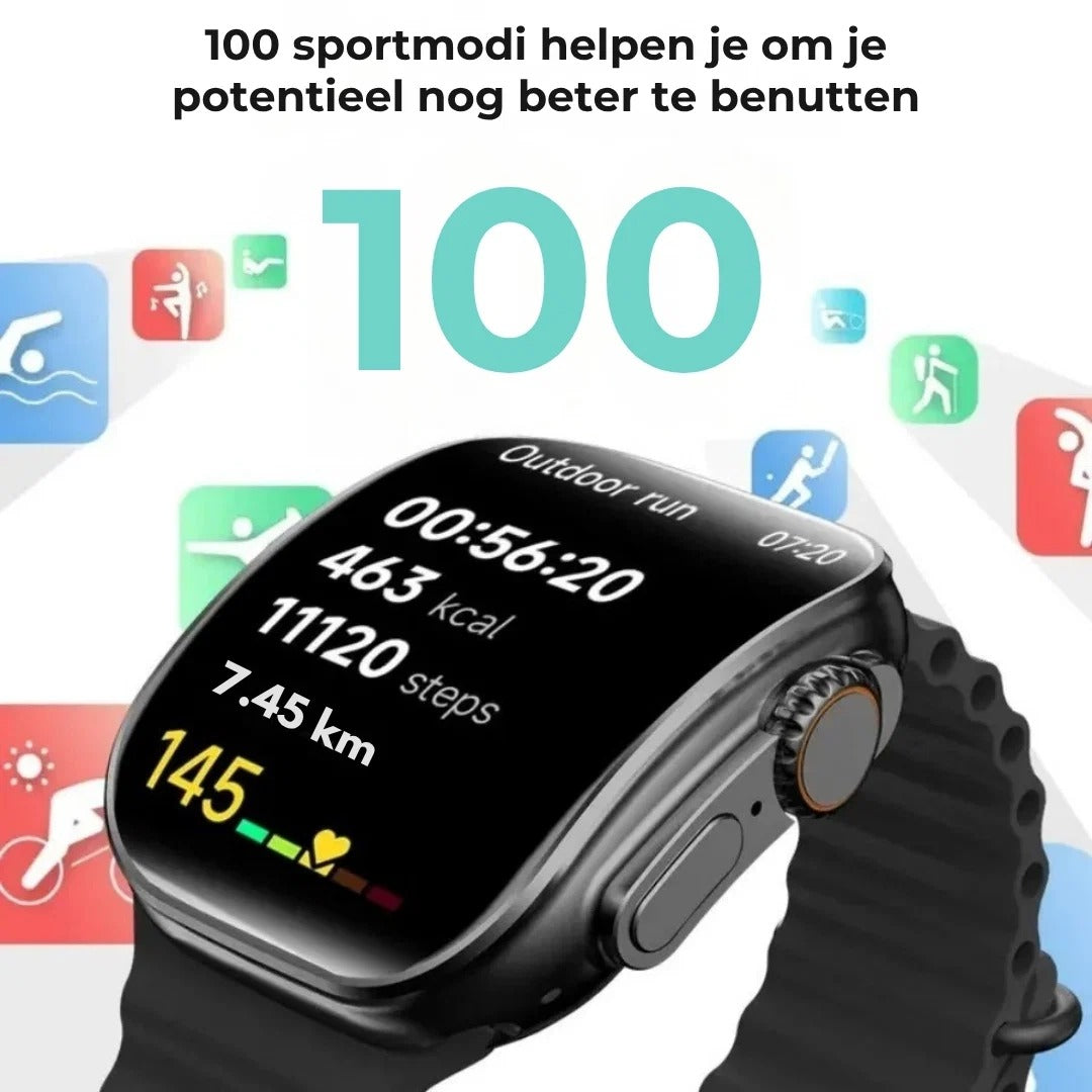 Smartwatch met HD AMOLED scherm en 7 bandjes