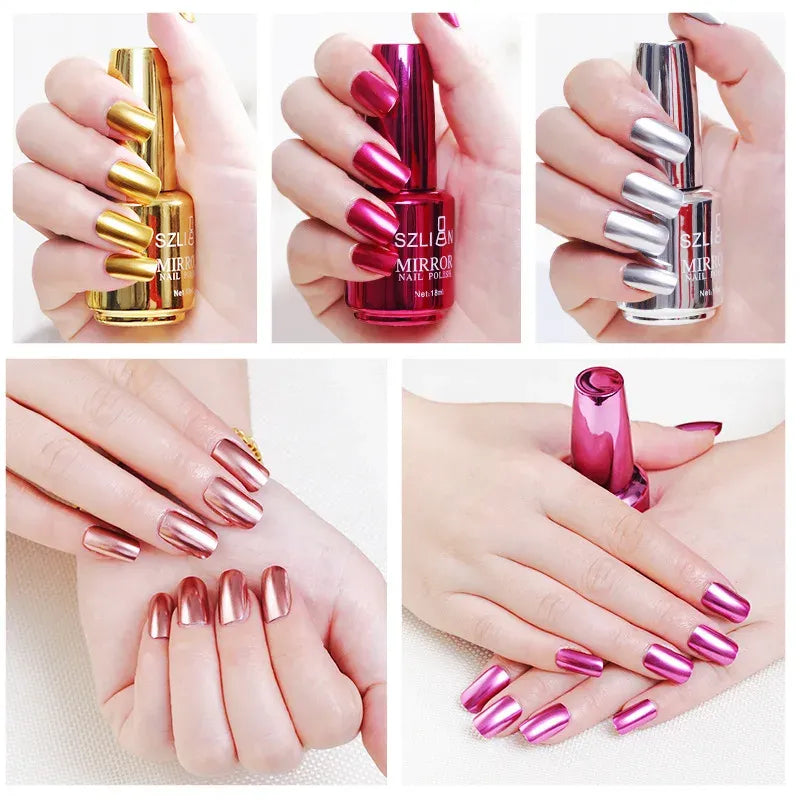 Metallic spiegel nagellak op waterbasis
