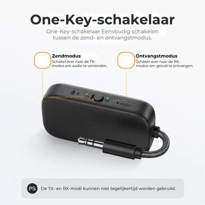 2 in 1 Bluetooth audio adapter met zender en ontvanger
