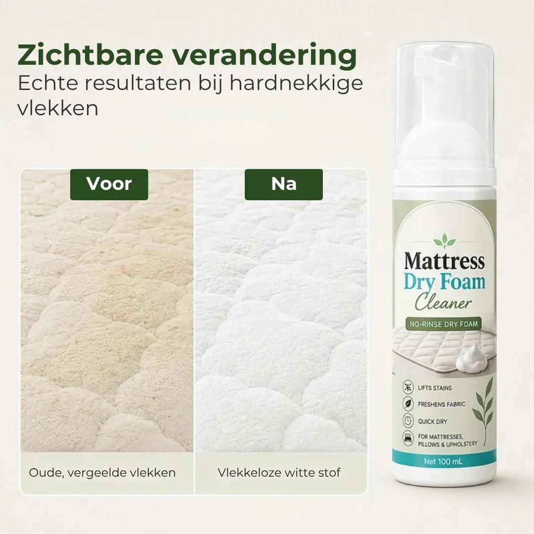 Droogschuim vlekverwijderaar voor matrassen
