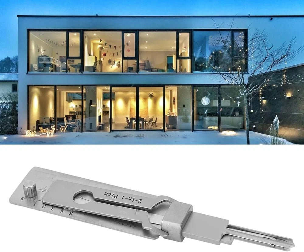 Roestvrijstalen lockpick en sleuteldecoder