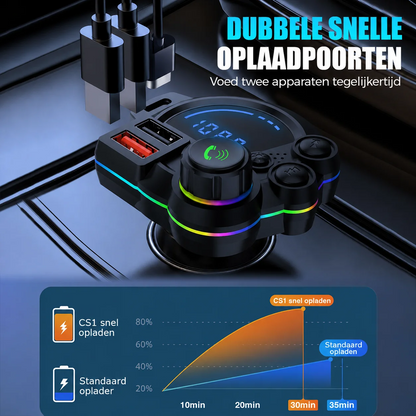 FM Bluetooth zender voor auto met handsfree bellen