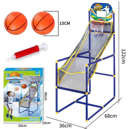 Indoor Basketbalset met Vier Ballen en Automatische Balterugvoer