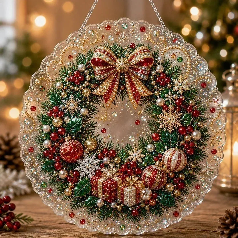 DIY diamantkunst kersthangers met kralen