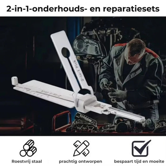 Roestvrijstalen lockpick en sleuteldecoder