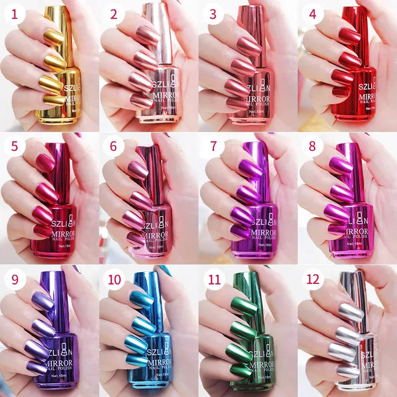 Metallic spiegel nagellak op waterbasis