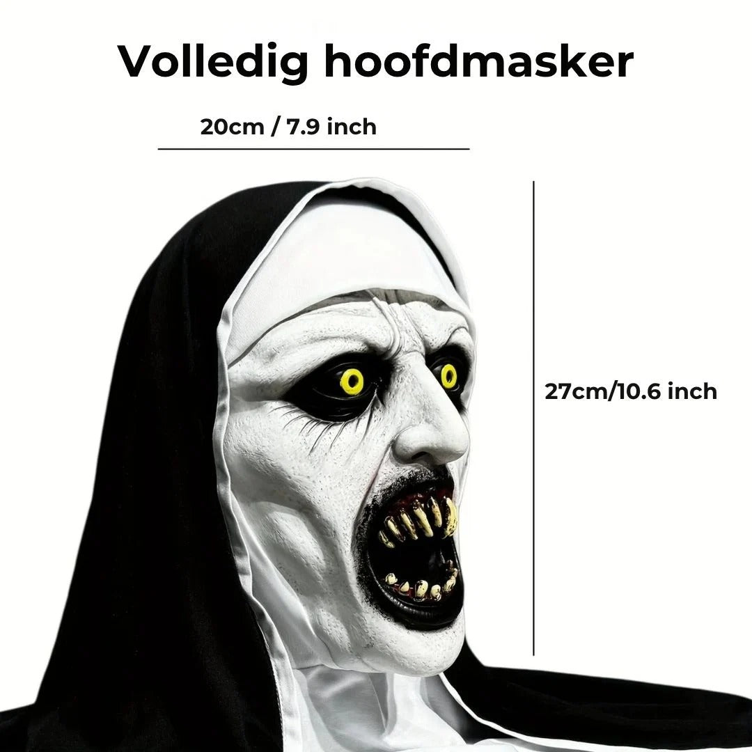 Horror nonnenmasker voor Halloween
