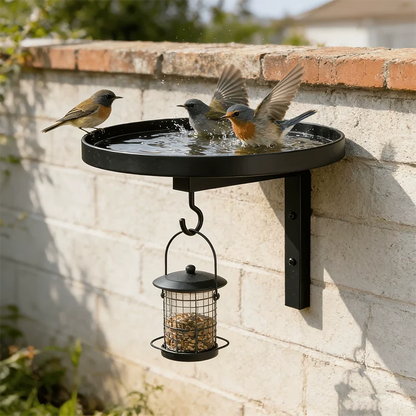 Metalen Vogelbad voor aan de Muur