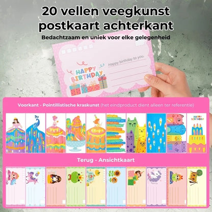 DIY regenboog krasplaten set van 35