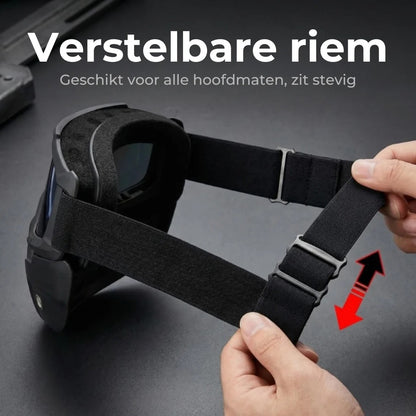 Volgelaatsmasker met krasbestendige sportbril