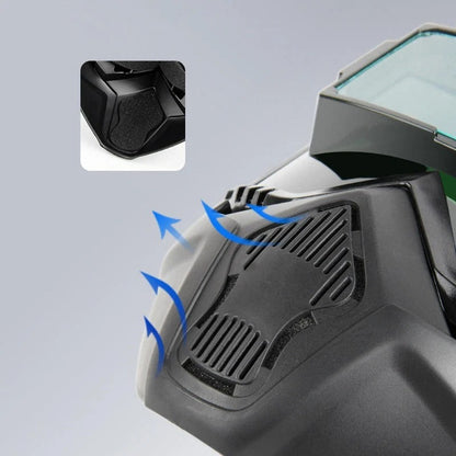 Lashelm met automatische verduistering en koolstoffilter
