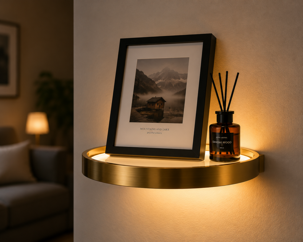 Verlichte Wandplank