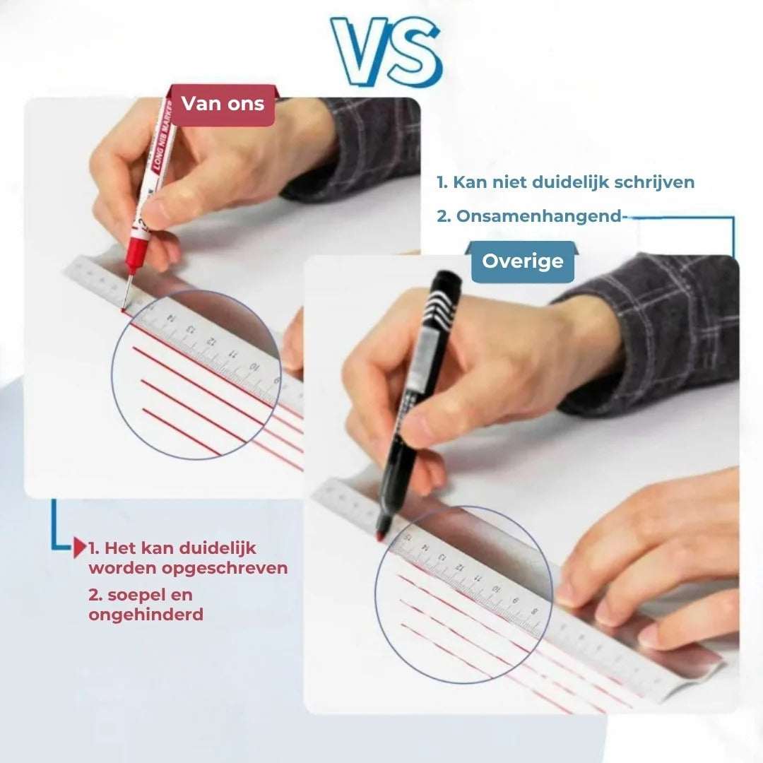 Diepgat markeerstift met lange punt