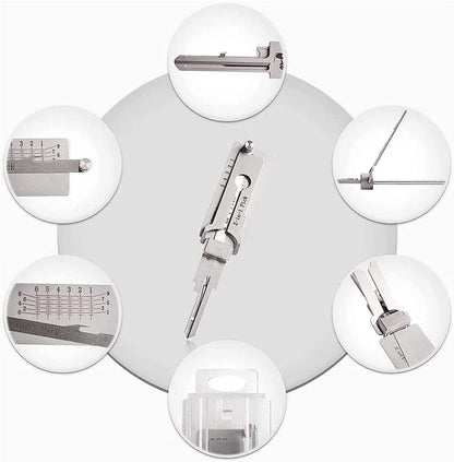Roestvrijstalen lockpick en sleuteldecoder