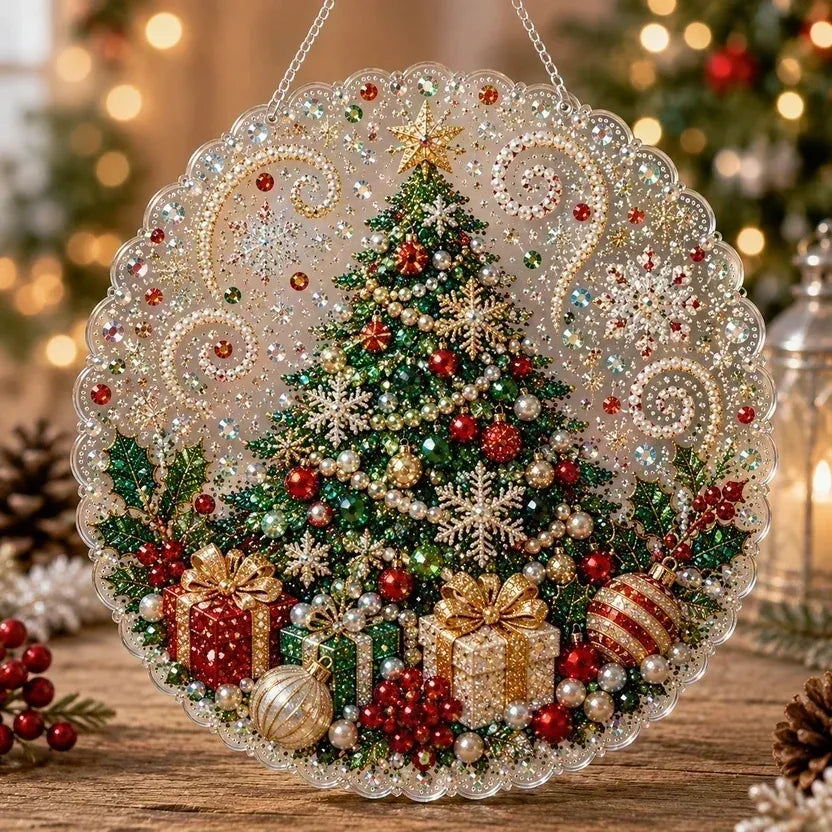 DIY diamantkunst kersthangers met kralen