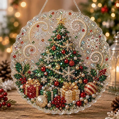 DIY diamantkunst kersthangers met kralen