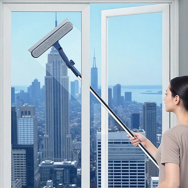 Telescopische raamwisser voor hoge ramen