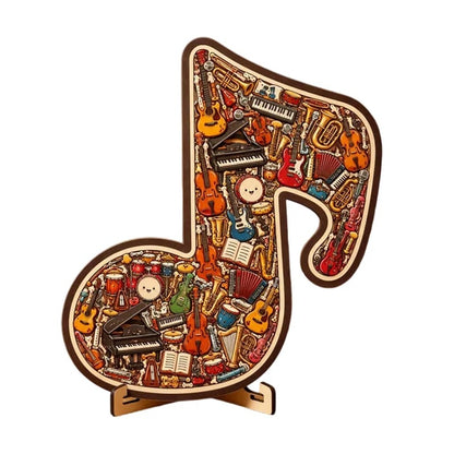 Houten muziekpuzzel voor creatief denken