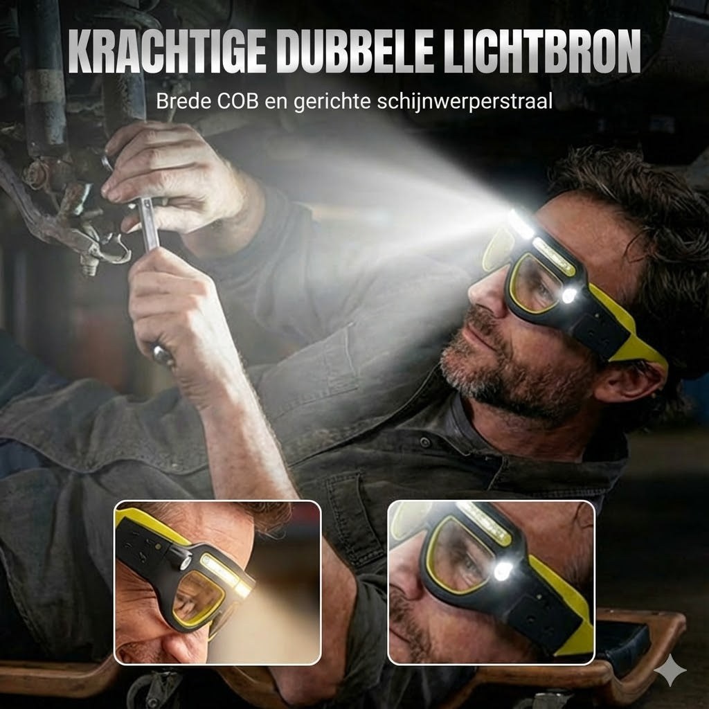 Krachtige LED Hoofdlamp: Waterdicht & Oplaadbaar (Outdoor & Klussen)