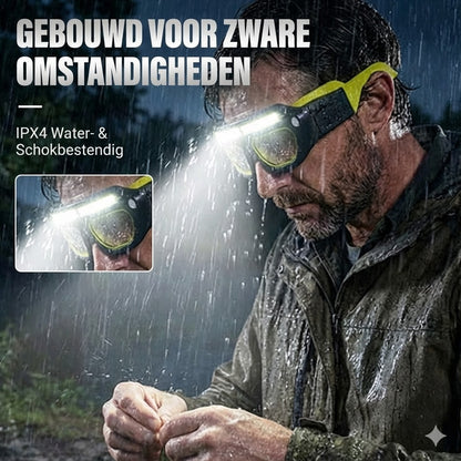 Krachtige LED Hoofdlamp: Waterdicht & Oplaadbaar (Outdoor & Klussen)